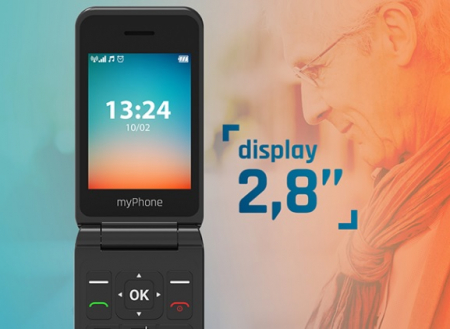Telefon cu clapeta pentru seniori display 2.8" si buoane mari tehnologie 4G VoLTE, dual sim, functie SOS, Bluetooth, difuzor, ceas, baterie 1000 mAh USB-C, meniu RO cu info RO Alert [7]