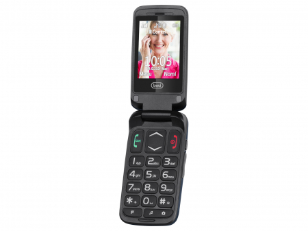 Telefon seniori Trevi Italia FLX50C04  pliabil butoane mari camera foto, radio FM, difuzor, lanterna, agenda 250,  5 numere cu functie SOS, bluetooth ,iesire casti, reportofon, ceas, alarma blue [5]