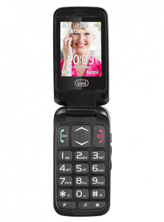Telefon seniori Trevi Italia FLX50C04  pliabil butoane mari camera foto, radio FM, difuzor, lanterna, agenda 250,  5 numere cu functie SOS, bluetooth ,iesire casti, reportofon, ceas, alarma blue [0]