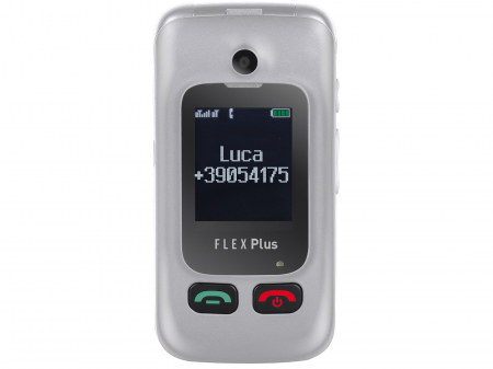 Telefon seniori Trevi Italia pliabil dubludisplay, butoane mari camera foto, radio FM, difuzor, lanterna, agenda 250,  5 numere cu functie SOS, bluetooth ,iesire casti, reportofon, alarma, silver [4]