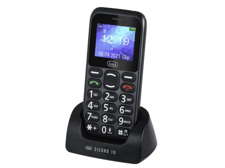 Telefoane mobile & Accesorii - Telefon seniori Trevi Italia SICURO 10 cu butoane mari iluminate difuzor, lanterna, agenda 200,  5 numere cu functie SOS ,iesire casti, ceas, alarma