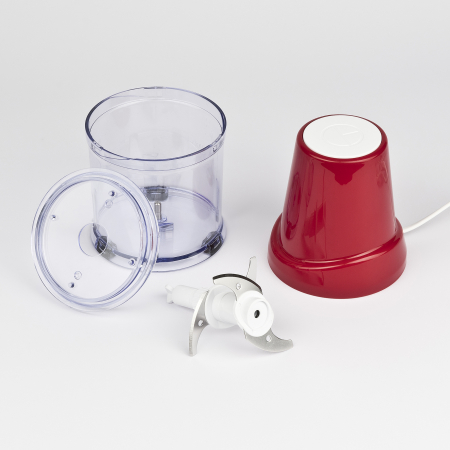 Tocator chopper G3Ferrari G20154 cu 4 lame din otel inoxidabil functie pulse 250W vas 400ml rosu [5]