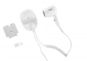 Uscator de par pentru perete, 2 viteze, 1600W, ideal pentru hotel, oprire automata, cablu 1.6 m, alb [4]