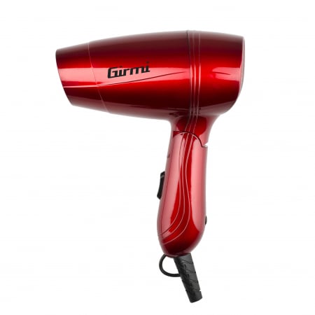 Placi de indreptat parul - Uscator de par cu maner pliabil Girmi Italia PH02 1200W dubluvoltaj concentrator de aer cablu 173 cm rosu