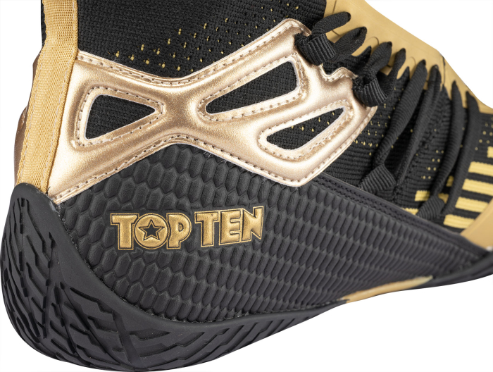 Ghete box,  "Footworker" - negru-auriu, marime 42 [8]