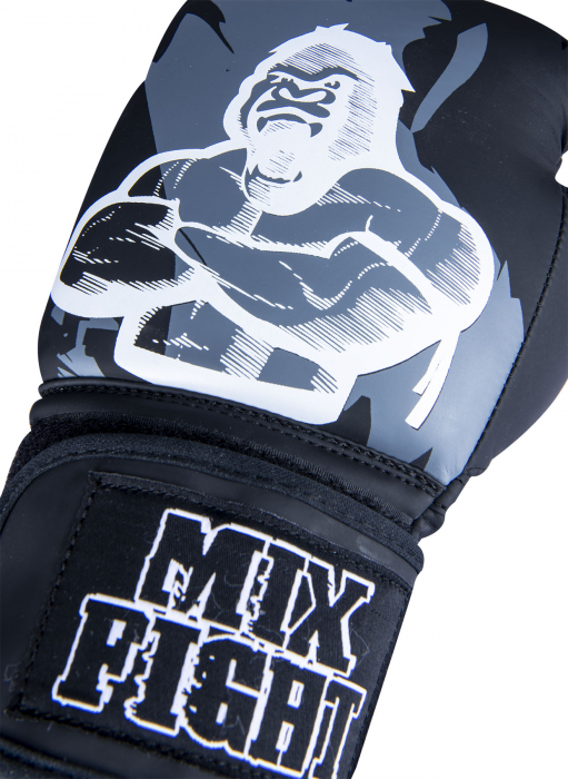 Manusi de box „Gorilla Mixfight” - alb -negru, 6 oz [5]