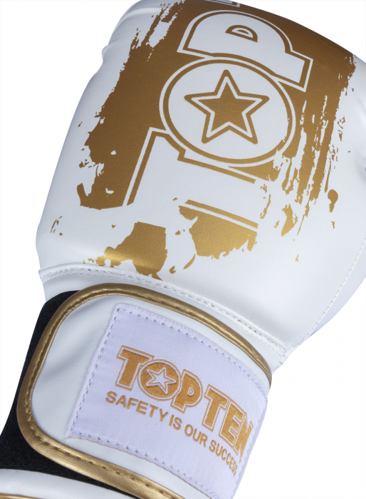 Manusi de box „Power Ink Golden Star” - Alb -Gold, 14 oz [6]