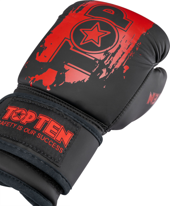 Boxing gloves “Power Ink Kids” - 6 oz, black-red, KidsCut [6]