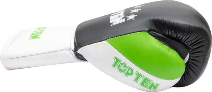 Boxing gloves "Profi Tricolor" - 8 oz, black-green [3]