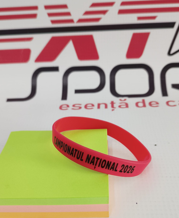 Bratara din silicon, rosu, "campionat national 2026", 12 mm [2]