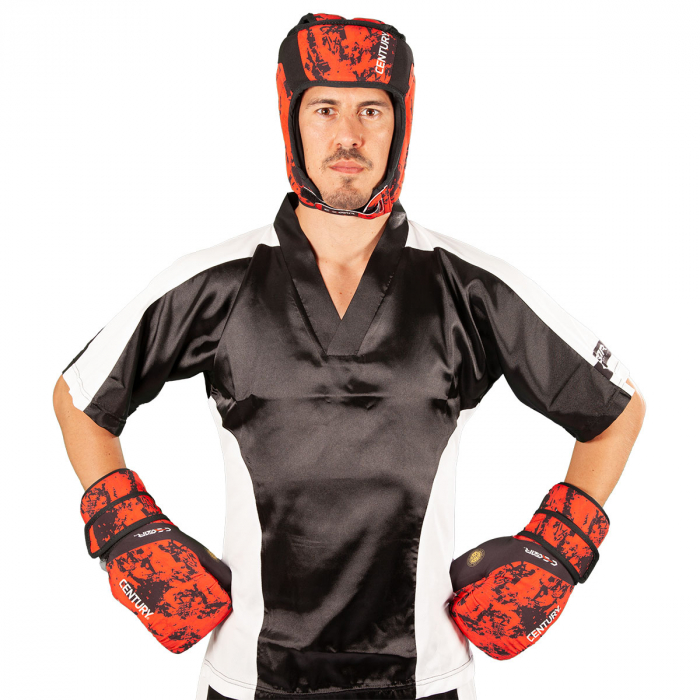 Casca lavabila protectie C-GEAR Sport Respect aprobata WAKO negru/rosu XS [7]