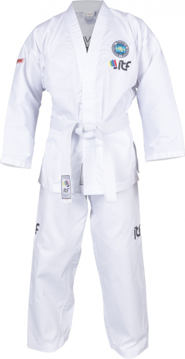 Dobok De-Luxe, aprobat ITF, Top Ten, Alb, 140 cm [2]