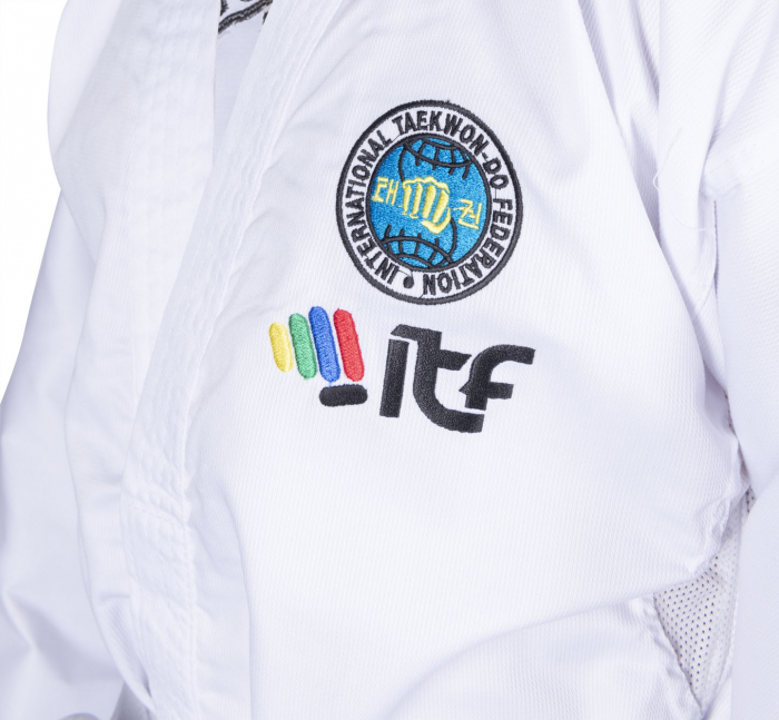 Dobok De-Luxe, aprobat ITF, Top Ten, Alb, 140 cm [6]