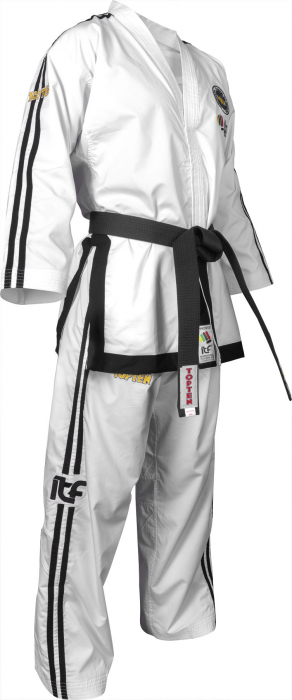 Dobok Grandmaster, Premium Gold, aprobat ITF, Top Ten, Alb, 7-9 Dan, 170 cm [7]