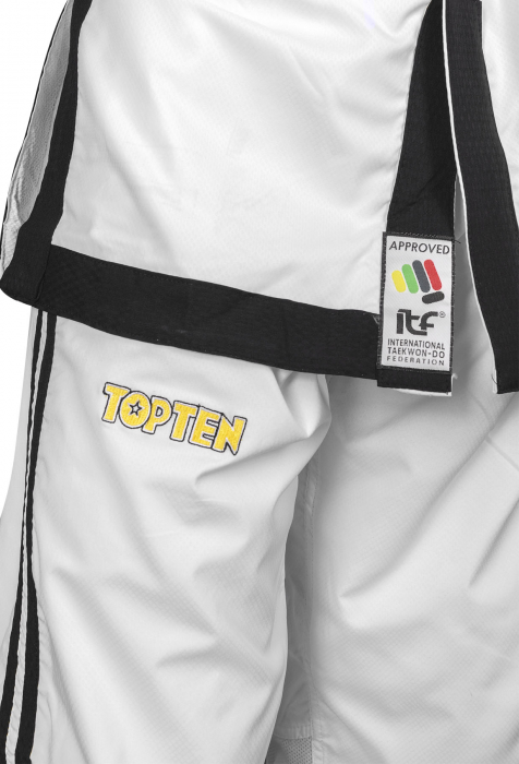 Dobok Grandmaster, Premium Gold, aprobat ITF, Top Ten, Alb, 7-9 Dan, 170 cm [4]