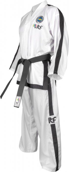 Dobok Instructor, Diamond, aprobat ITF, Top Ten, Alb, 4-6 Dan, 160 cm [8]