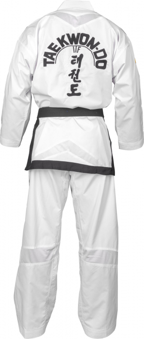 Dobok Instructor, Premium Gold, aprobat ITF, Top Ten, Alb, 4-6 Dan, 180 cm [13]
