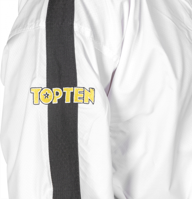 Dobok Instructor, Premium Gold, aprobat ITF, Top Ten, Alb, 4-6 Dan, 180 cm [15]