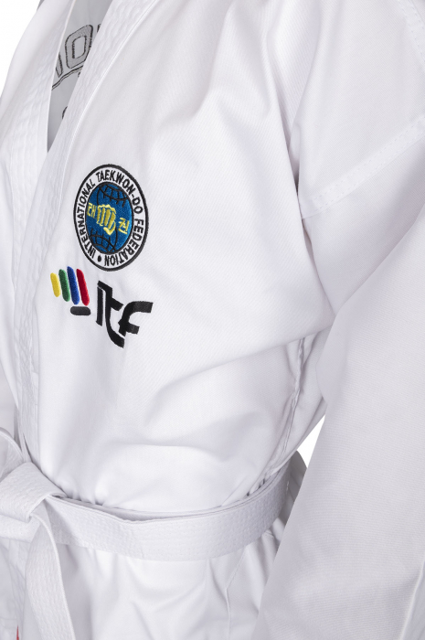Dobok Kyong, Top Ten, Bluza cu scai, Alb,140 cm [7]