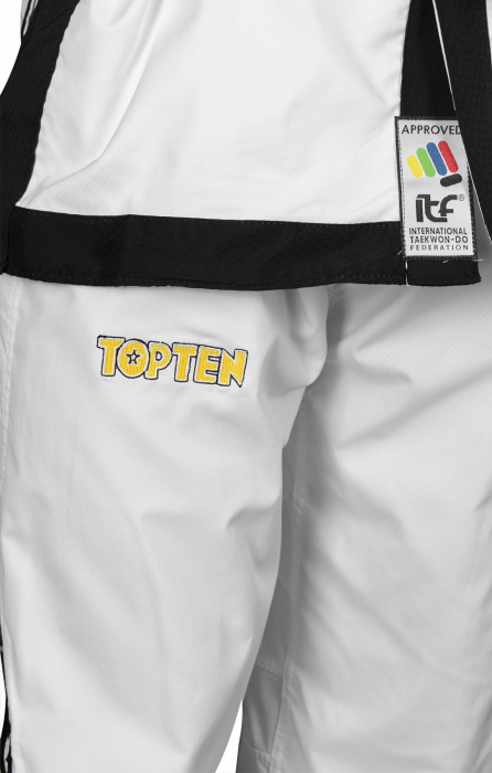 Dobok Master Premium Gold, aprobat ITF, Top Ten,Alb, 170 cm [6]