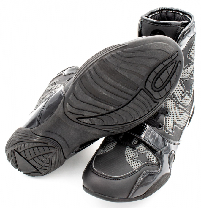 Ghete box "Black Star", Top Ten, Negri cu scris gri, 36 [2]