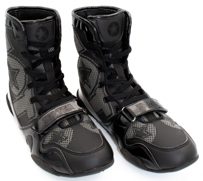 Ghete box "Black Star", Top Ten, Negri cu scris gri, 36 [3]
