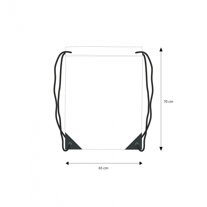 Ghiozdan de plasa "WKF" - 70 cm x 65 cm, negru [2]