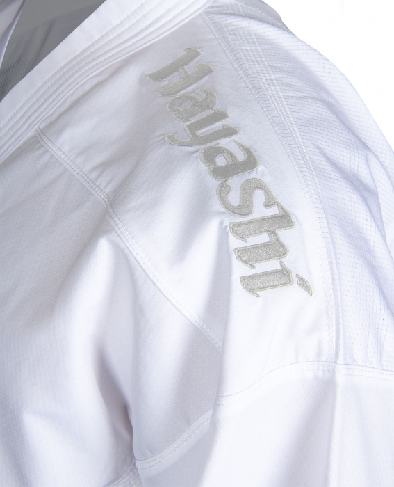 Green Karate-Gi “Premium Kumite” (WKF approved) - white, with white embroidery, size 185 cm [4]