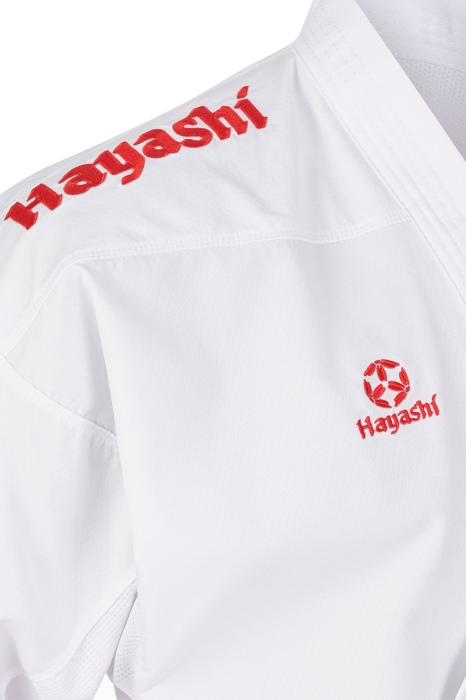 Green Karate-Gi Set “Premium Kumite Competition” (WKF approved) - white-red, white-blue, size 150 cm [7]