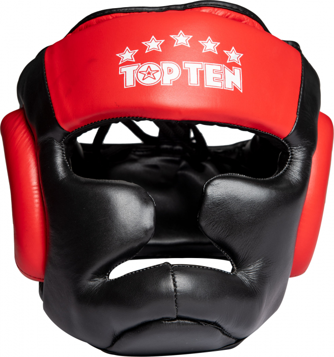 Casca pentru sparring, Top Ten, Negru cu Rosu, marime S, M [2]