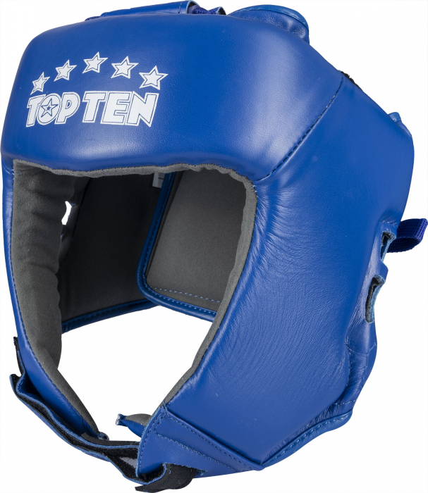 Head Guard made of genuine leather - blue, size L, incl. IBA label [4]