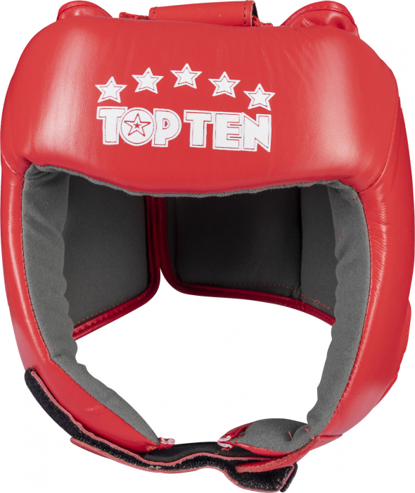 Casca protectie din piele autentica - rosu, marime XL, eticheta IBA [2]