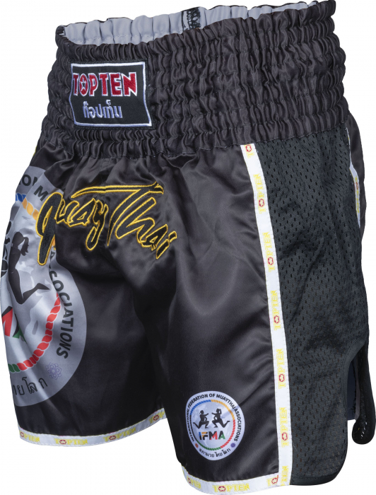 Pantaloni scurti de competitie IFMA „Prachao”, Top Ten, Negru, S [2]