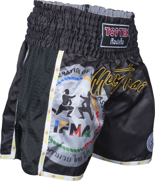 Pantaloni scurti de competitie IFMA „Prachao”, Top Ten, Negru, S [4]