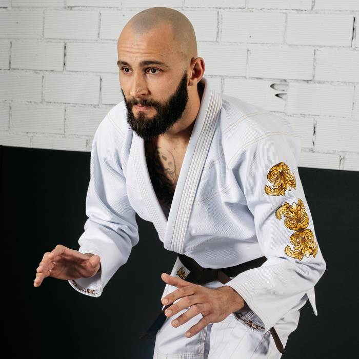 Jiu Jitsu Gi. Brazilian QS Shaka 21, alb, 160 cm [4]