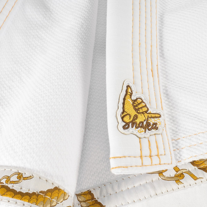Jiu Jitsu Gi. Brazilian QS Shaka 21, alb, 160 cm [14]