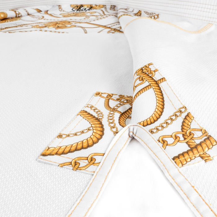 Jiu Jitsu Gi. Brazilian QS Shaka 21, alb, 160 cm [12]