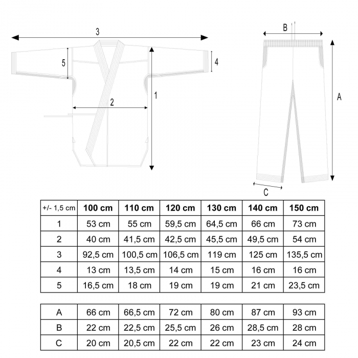 Karate-Gi "Gakusei", Hayashi, Alb, 150 cm [8]