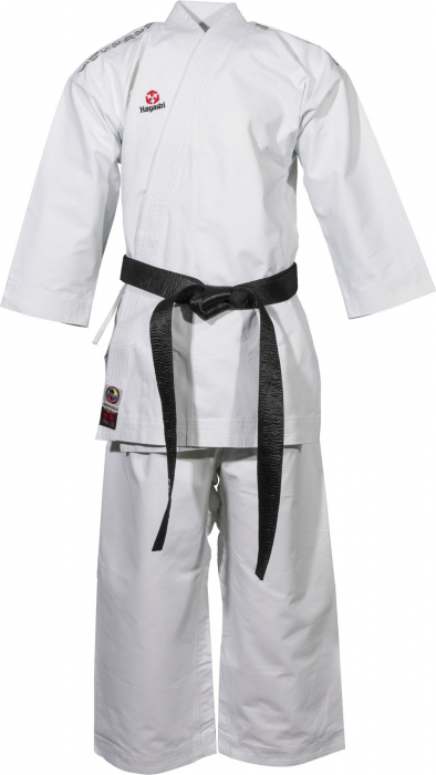 Karate-Gi Katamori, aprobat WKF, Hayashi, Alb cu broderie alba, 200 cm [1]