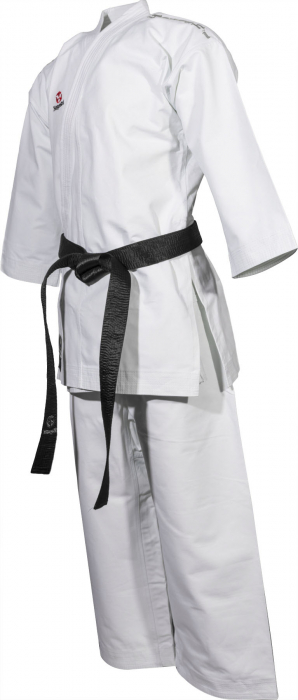 Karate-Gi Katamori, aprobat WKF, Hayashi, Alb cu broderie alba, 200 cm [4]