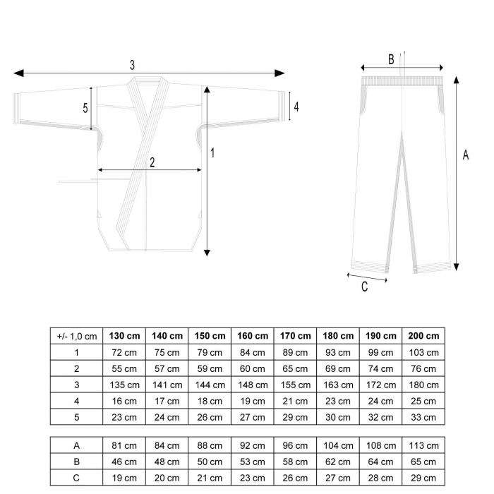 Karate-Gi KUMITE, aprobat de WKF, Hayashi, Alb, 140 cm [10]