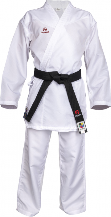 Karate-Gi "Premium Kumite", aprobat WKF, Hayashi, Alb cu broderie albastra, 175 cm [22]