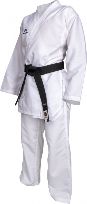 Karate-Gi "Premium Kumite", aprobat WKF, Hayashi, Alb cu broderie albastra, 175 cm [9]