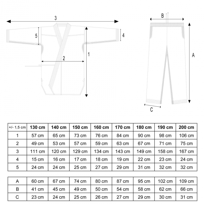 Karate-Gi Reikon, aprobat de WKF, Hayashi, Alb, 170 cm [9]