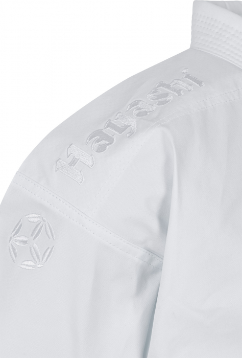 Karate gi “Tenno Premium” - Alb, broderie alba, marime 150 cm [6]