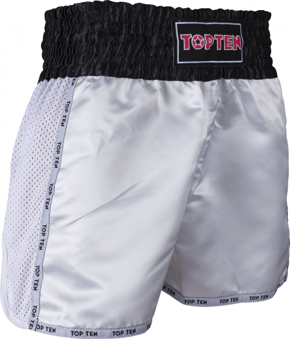 Kickbox-Shorts “KicksOff” - white, size L, with WAKO label [1]