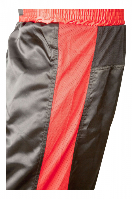 Pantaloni Kickboxing, Manus, Negru-Rosu, 160 cm [5]