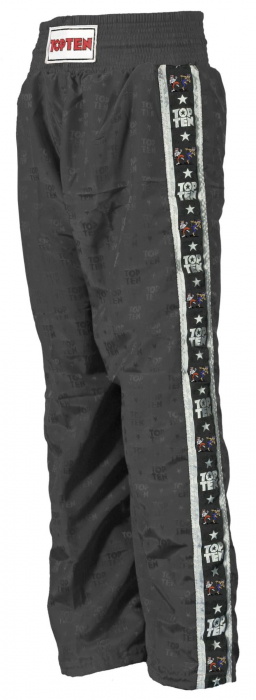 Kickboxing pants “Kampfkatzen” for Kids - black, size 130 = 130 cm [1]