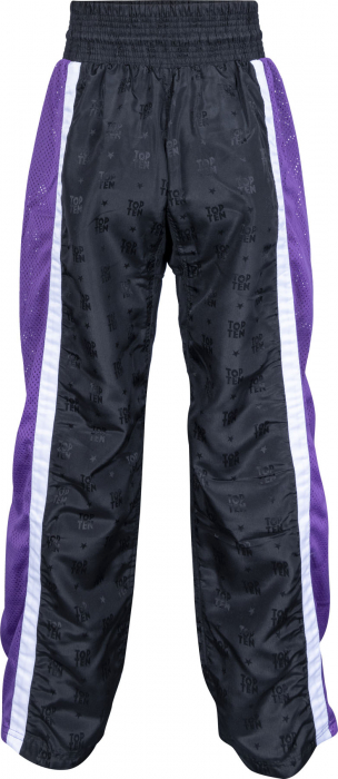 Kickboxing pants “Mesh” - size M = 170 cm, black-purple [4]