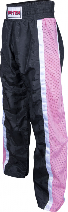 Kickboxing pants “Mesh” - size S = 160 cm, black-pink [3]